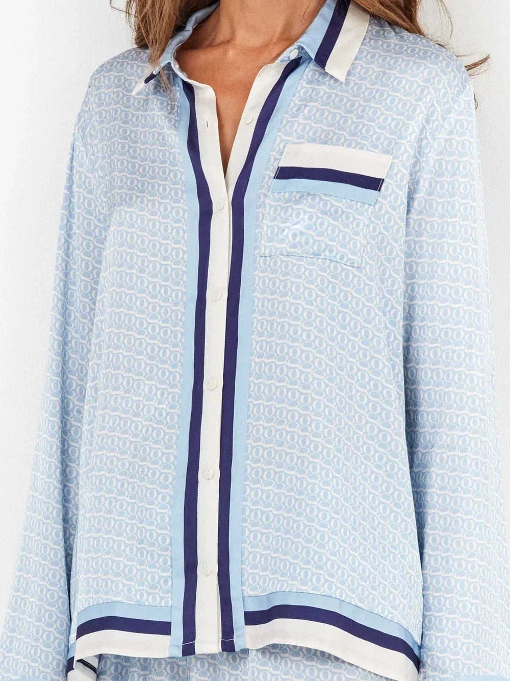 Pigiama Donna Autunno/Inverno Gisela 2/20320S – Set Camicia Monogramma in Raso - 4