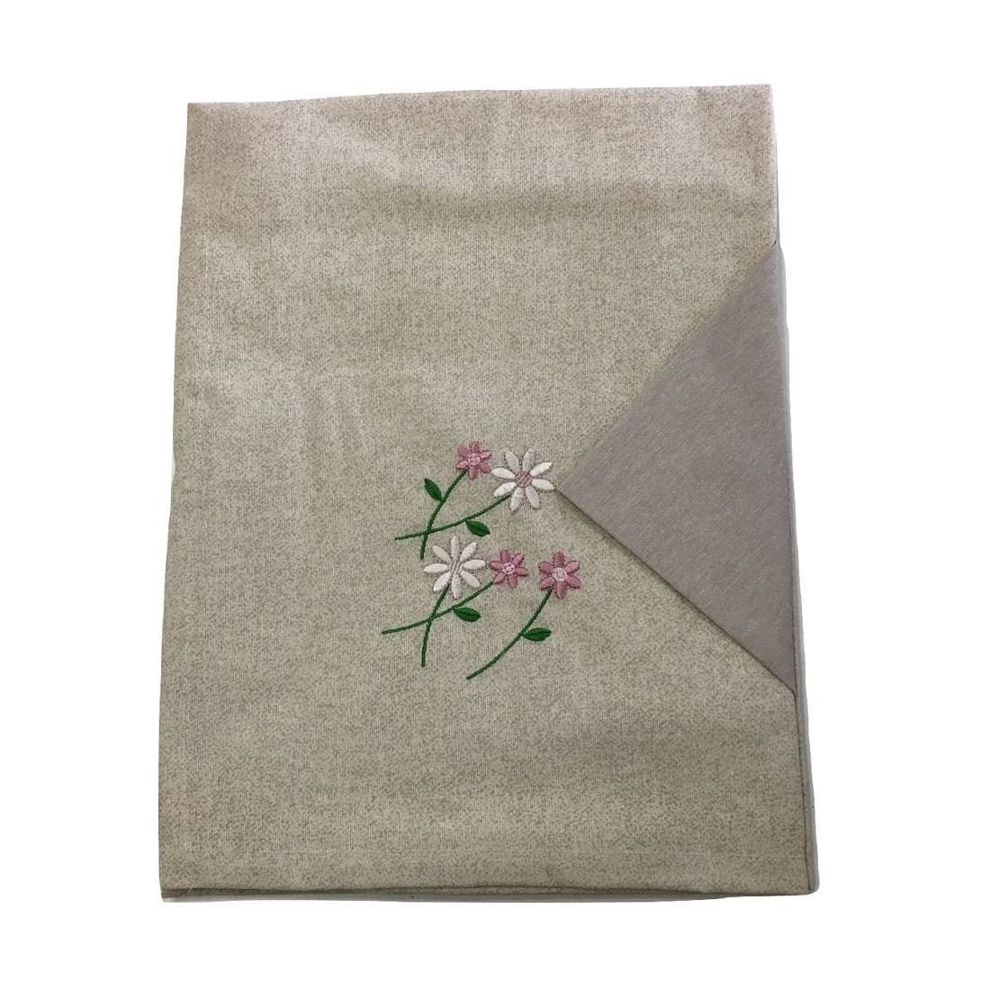 Tovaglia da Tavola x24 Preziosa Home Roseto Fiori – 140x450 cm con 24 Tovaglioli - 2