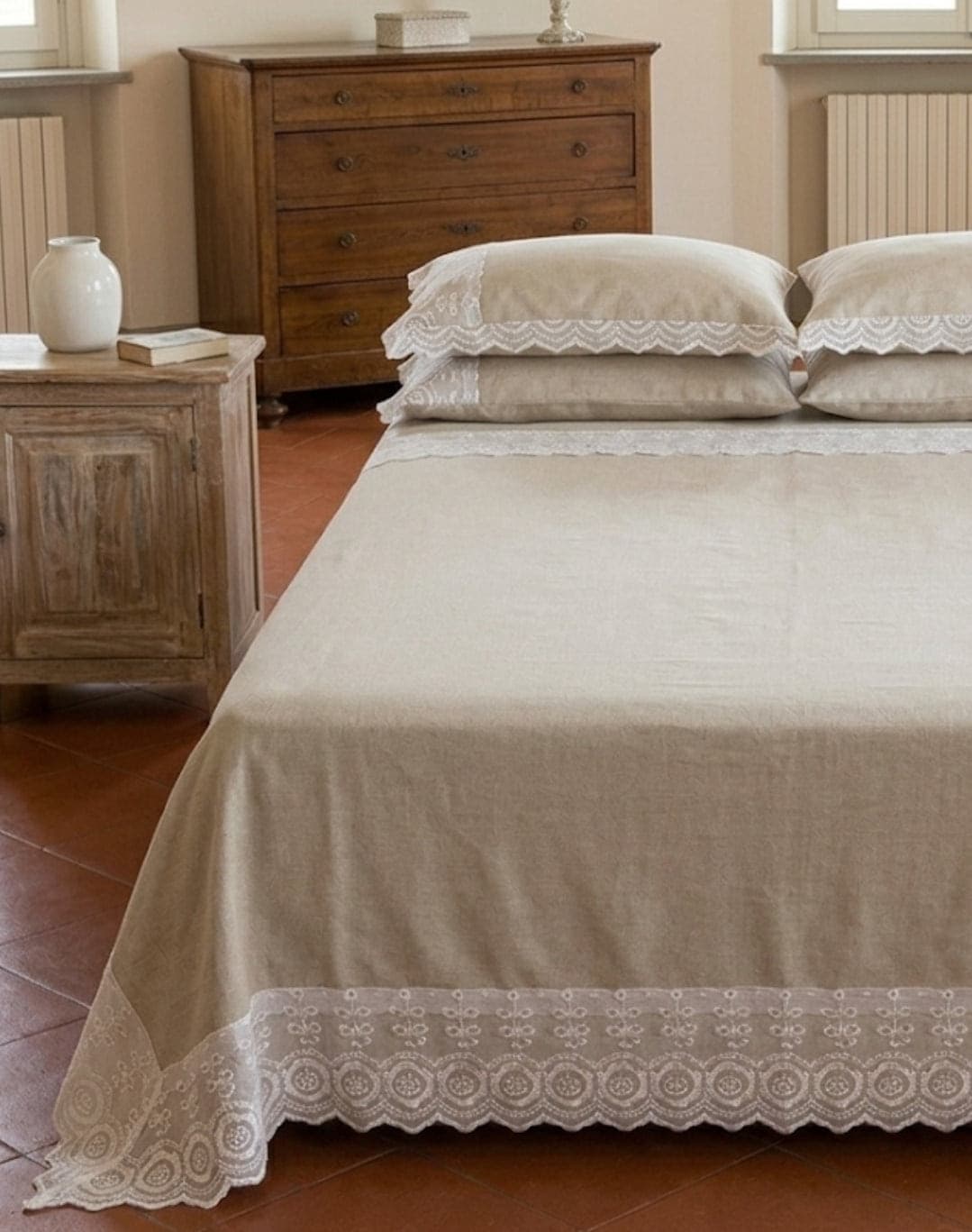 Copritutto Mastro Bianco Vienna Copridivano Copriletto 250x250 cm in Cotone - 12