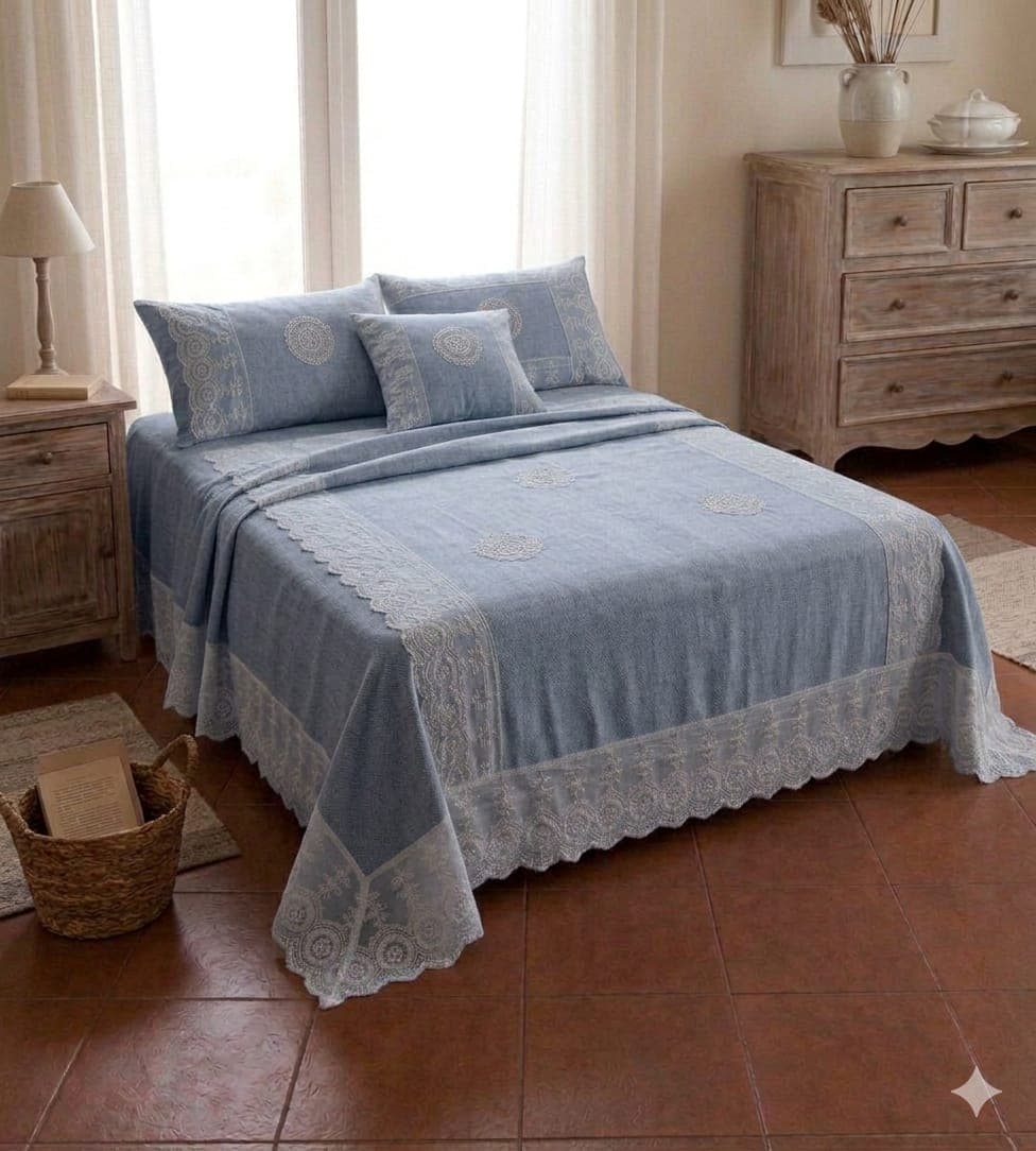 Copritutto Mastro Bianco Vienna Copridivano Copriletto 250x250 cm in Cotone - 3