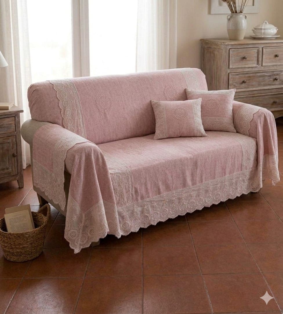 Copritutto Mastro Bianco Vienna Copridivano Copriletto 250x250 cm in Cotone - 8