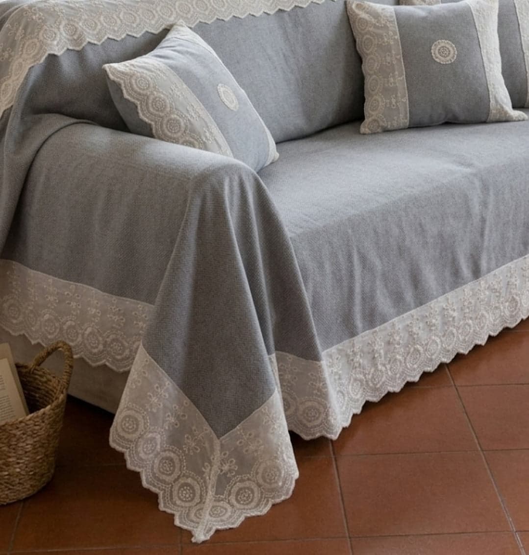 Copritutto Mastro Bianco Vienna Copridivano Copriletto 250x250 cm in Cotone - 10
