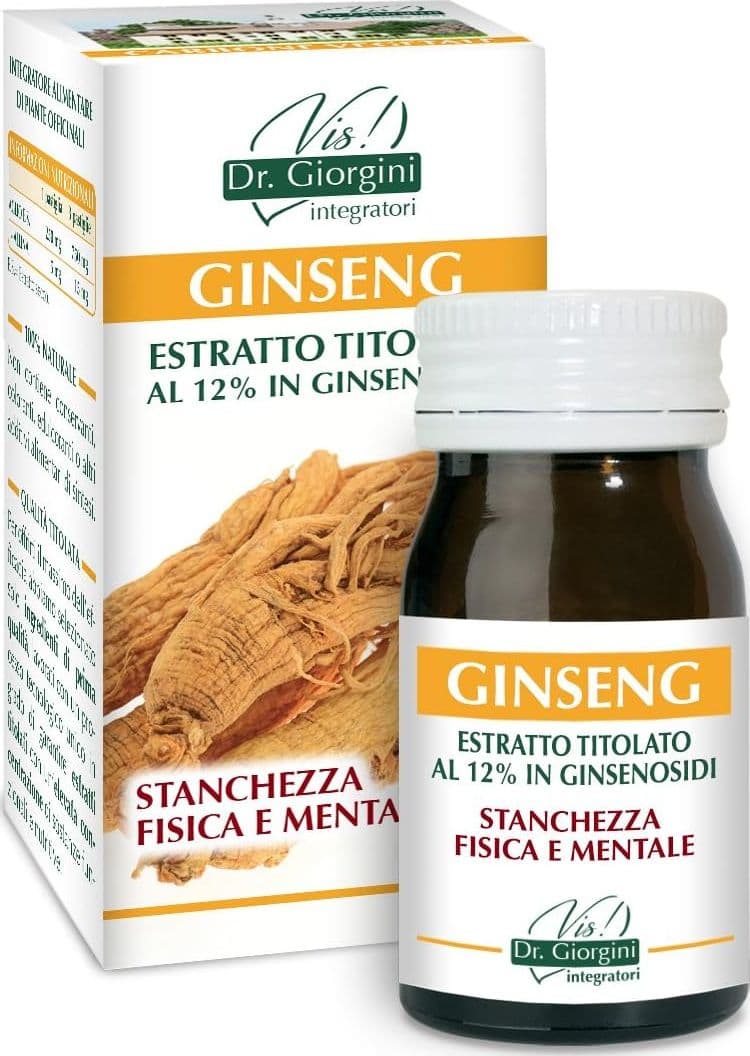 Ginseng Estratto Titolato al 12% in Ginsenosidi Pastiglie