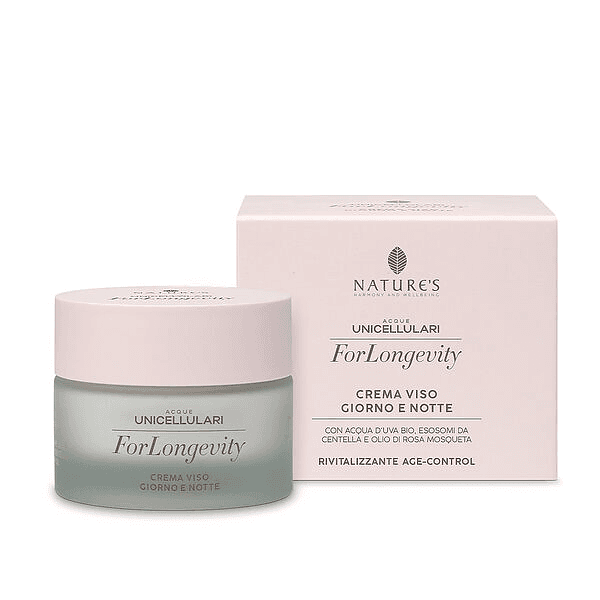 Kit Viso Giorno e Notte ForLongevity Acque Unicellulari Nature's Bios Line + Gua Sha in Omaggio - 2