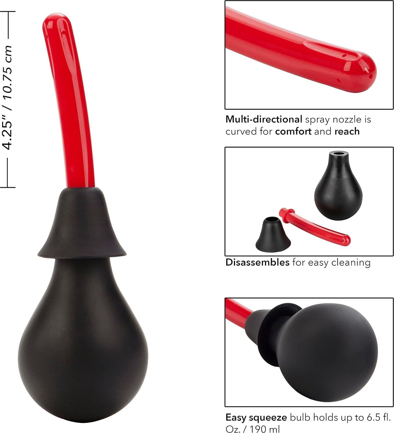 Clistere doccia anale per enema 23 cm 199 ML multidirezionale Ultra Douche - 2