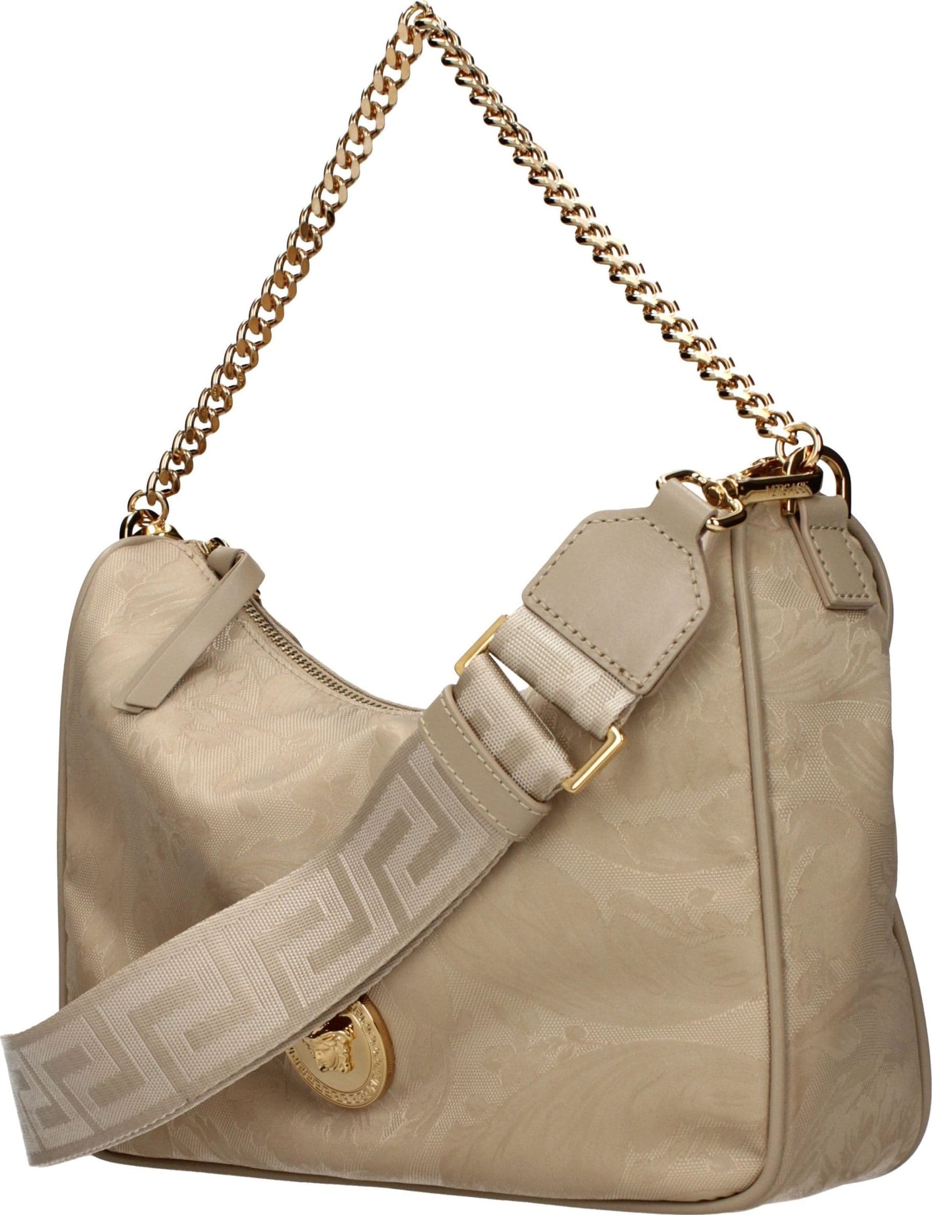 Versace Beige Fabric Handbag - 2