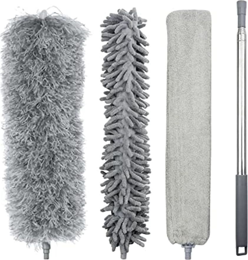KIT 3IN1 SPOLVERINO CON ASTA ESTENSIBILE PIEGHEVOLI RIUTILIZZABILI PER VENTILATORI MOBILI - 2