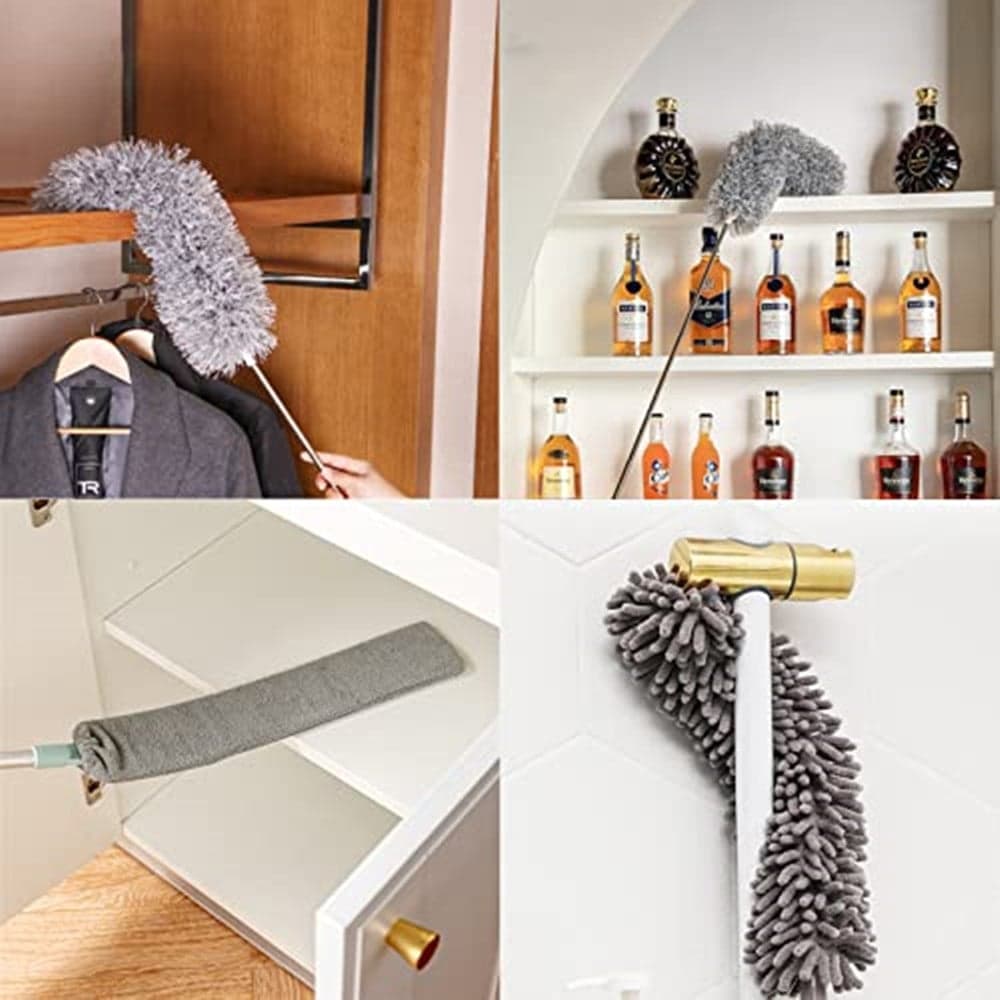KIT 3IN1 SPOLVERINO CON ASTA ESTENSIBILE PIEGHEVOLI RIUTILIZZABILI PER VENTILATORI MOBILI - 6