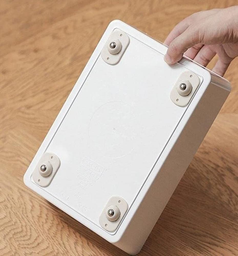 SET DI 4 MINI RUOTE ROTELLE GIREVOLI A SFERA AUTOADESIVE PER MOBILI SCATOLE PORTAOGGETTI - 6