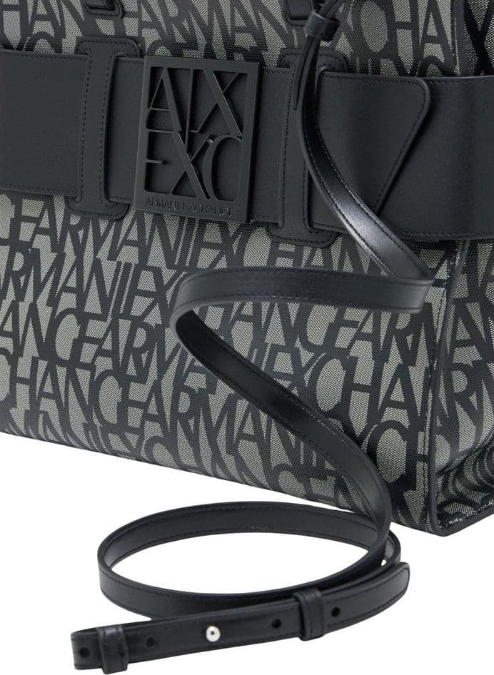 Armani Exchange Black Cotton Handbag - 4