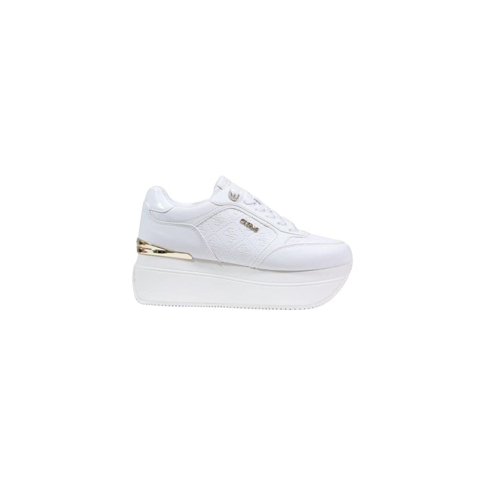 Guess White Polyethylene Platform Sneakers