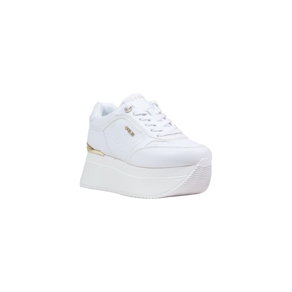 Guess White Polyethylene Platform Sneakers - 2