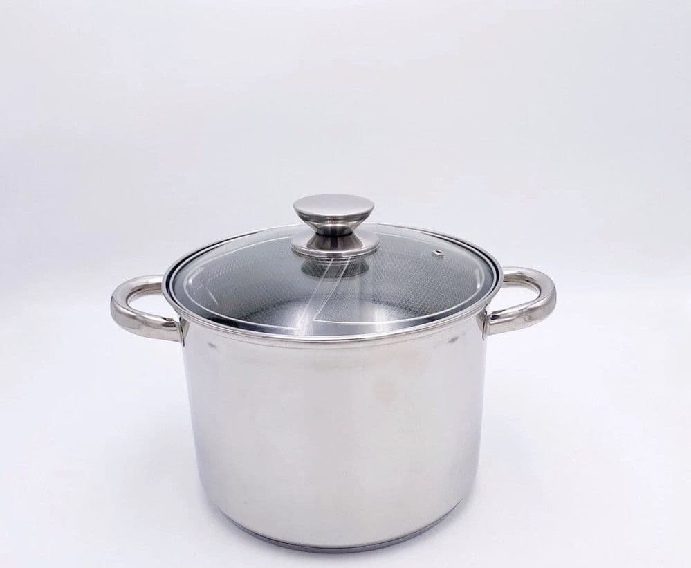 PENTOLA SPAGHETTIERA PASTAIOLA DOPPIO CESTELLO 6LT IN ACCIAIO INOX TRIPLO FONDO COLAPASTA - 6
