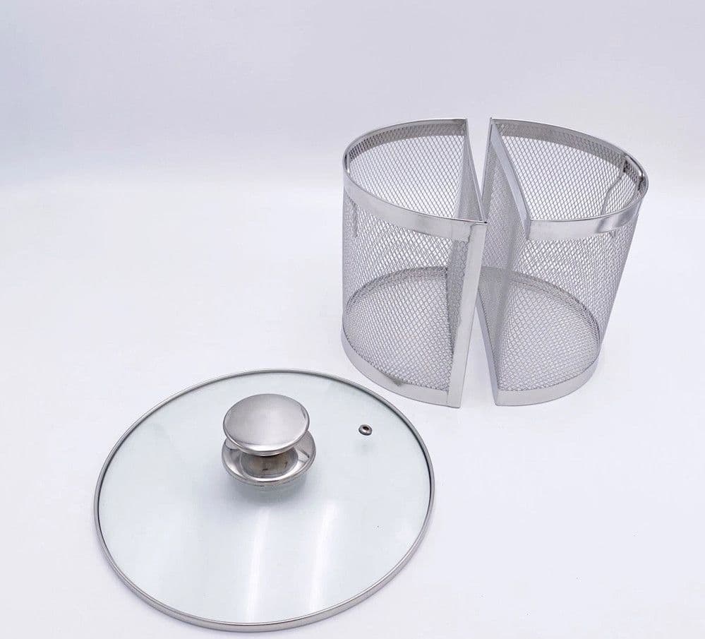 PENTOLA SPAGHETTIERA PASTAIOLA DOPPIO CESTELLO 6LT IN ACCIAIO INOX TRIPLO FONDO COLAPASTA - 7