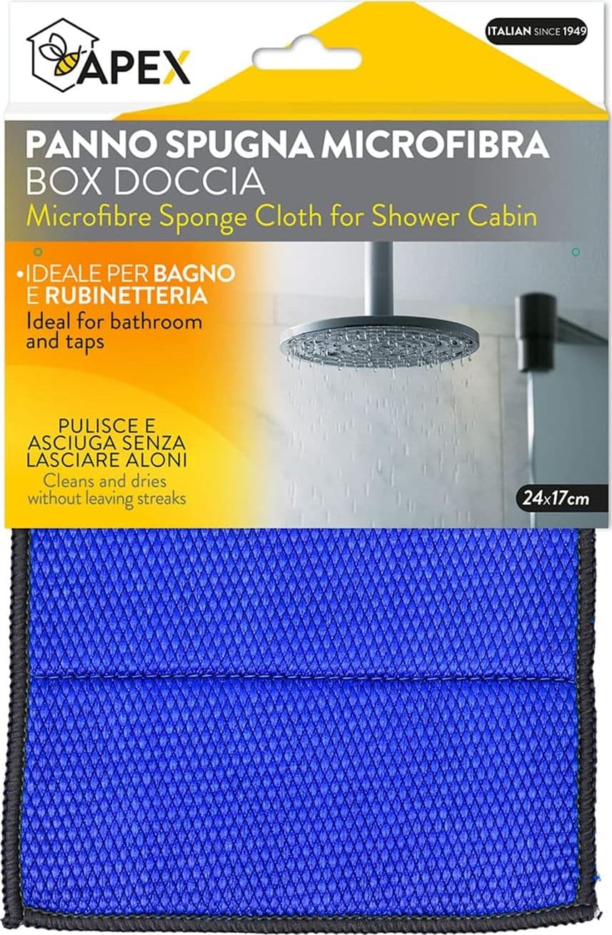 Apex PANNO MICROFIBRA PER BOX DOCCIA   cm 24 x 17 set 6 pz - 2