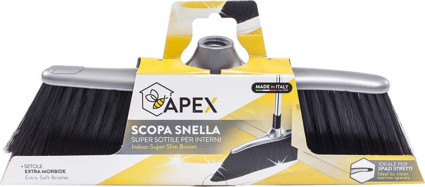 Apex scopa snella per interni ideale  per superfici delicate , 37 x 4 x 12 cm - 4
