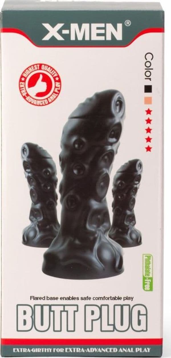X-MEN Monster Plug 1 S Butt Plug Anale Nero 19,8 cm Ø 6 cm con Ventosa 570 gr - 7