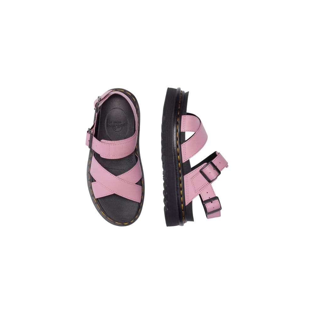Dr. Martens Pink Leather Platform Sandals - 3