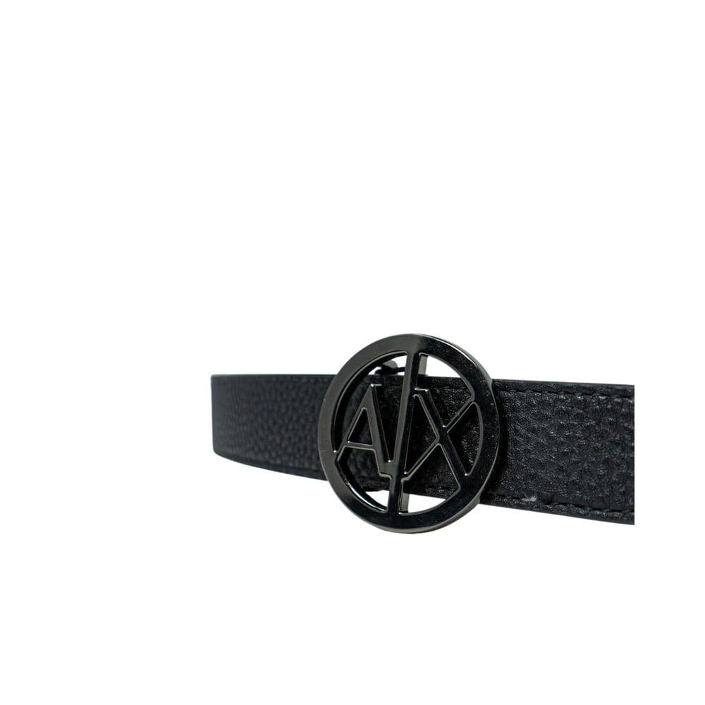 Armani Exchange Black Polyester Thin Belt - 3