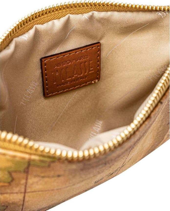 Alviero Martini Prima Classe Beige Leather Clutch Bag - 4