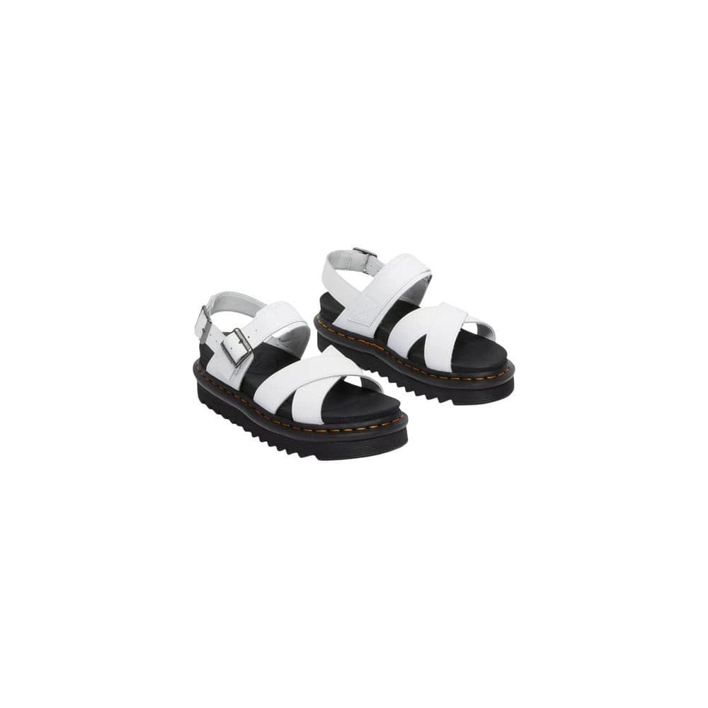 Dr. Martens White Leather Strap-On Sandals - 3