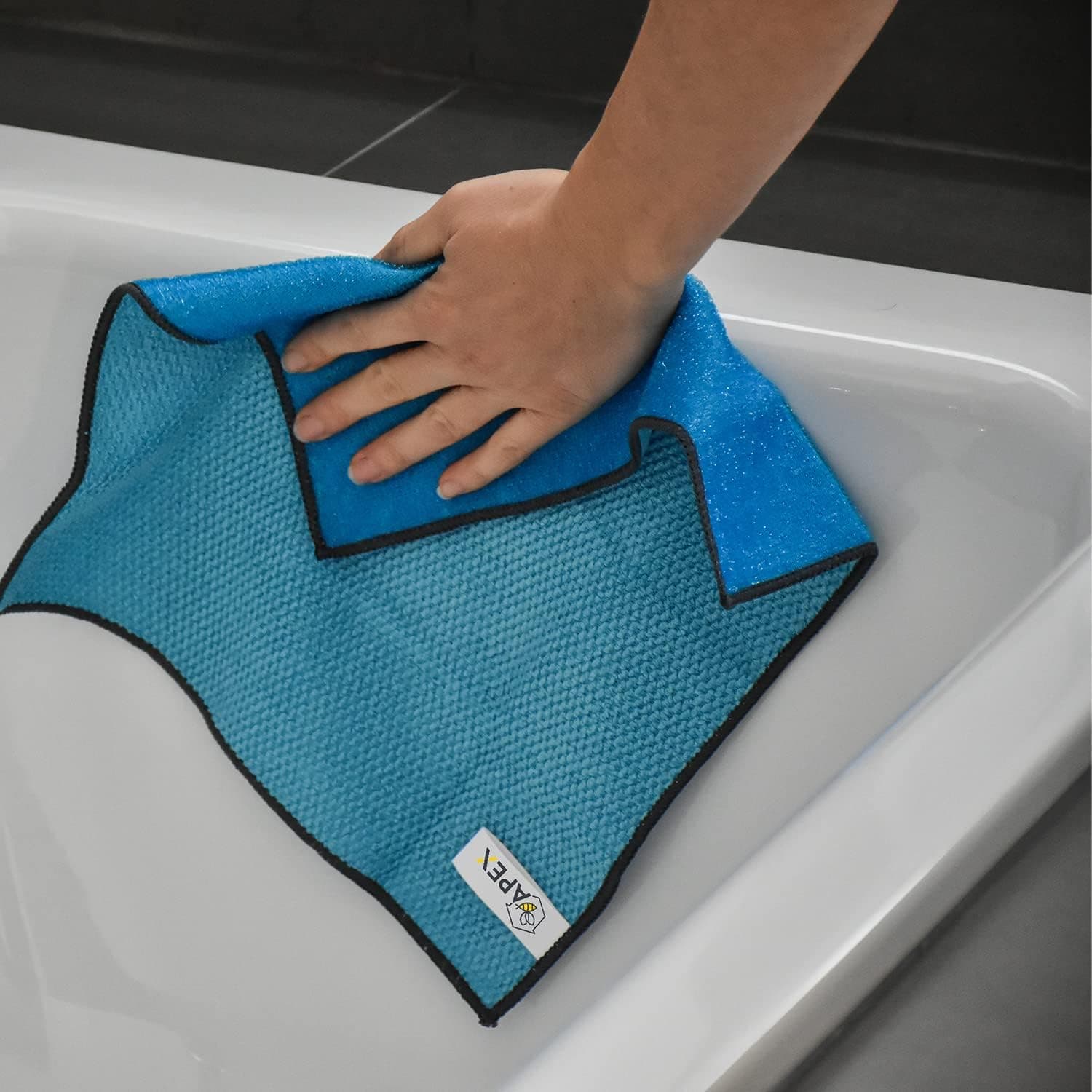 Apex panno microfibra per sanitari – doppia azione pulizia senza aloni  35x30 cm - 2
