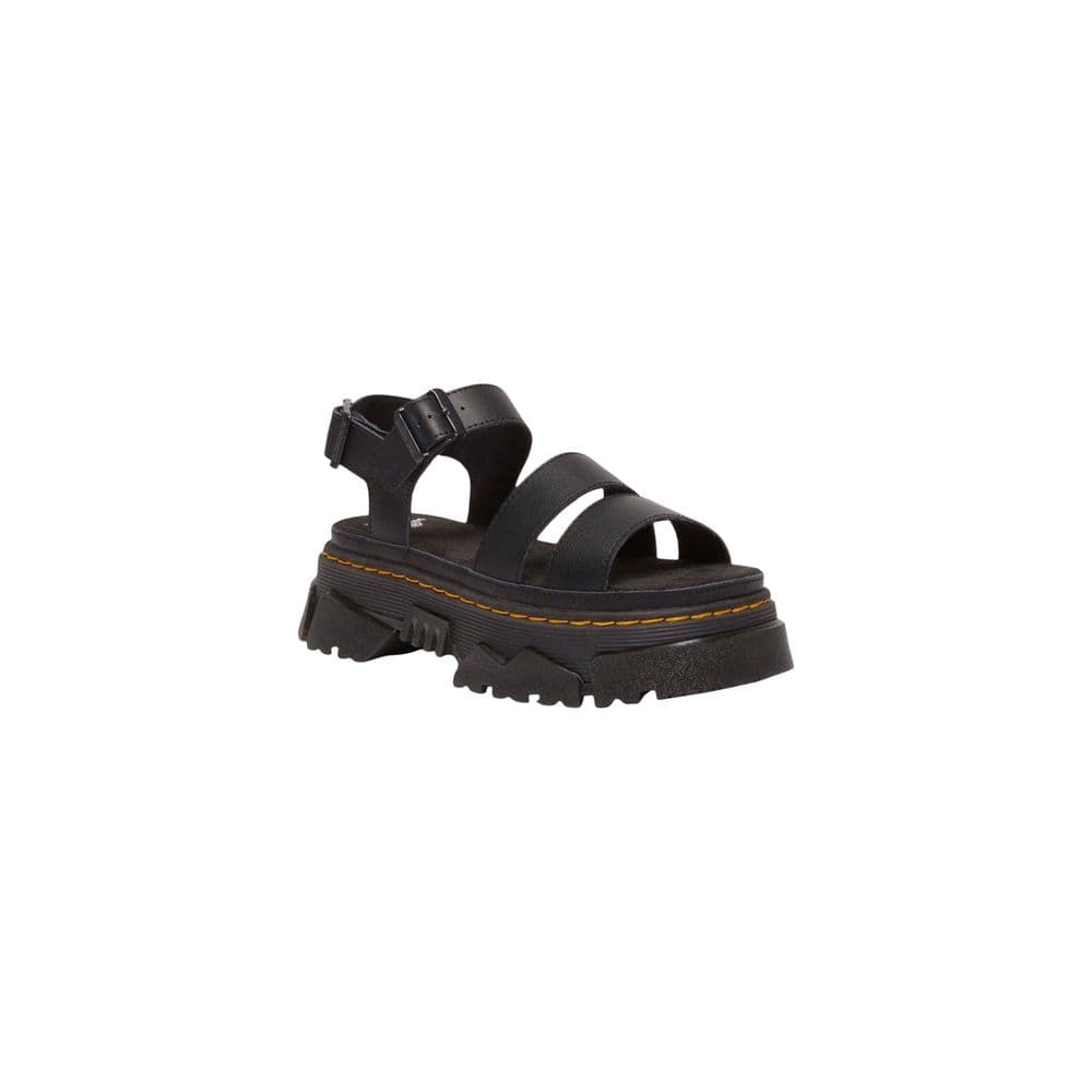 Dr. Martens Black Leather Flat Sandals - 2