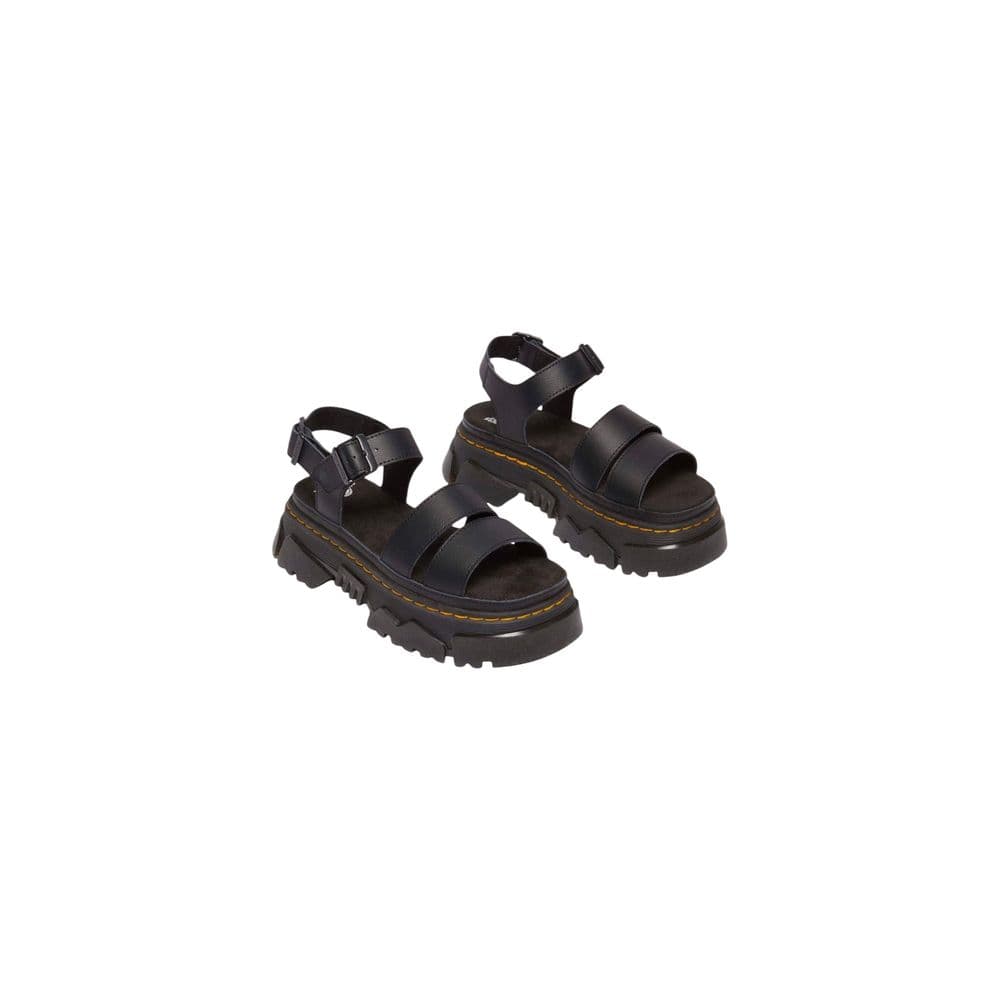 Dr. Martens Black Leather Flat Sandals - 4
