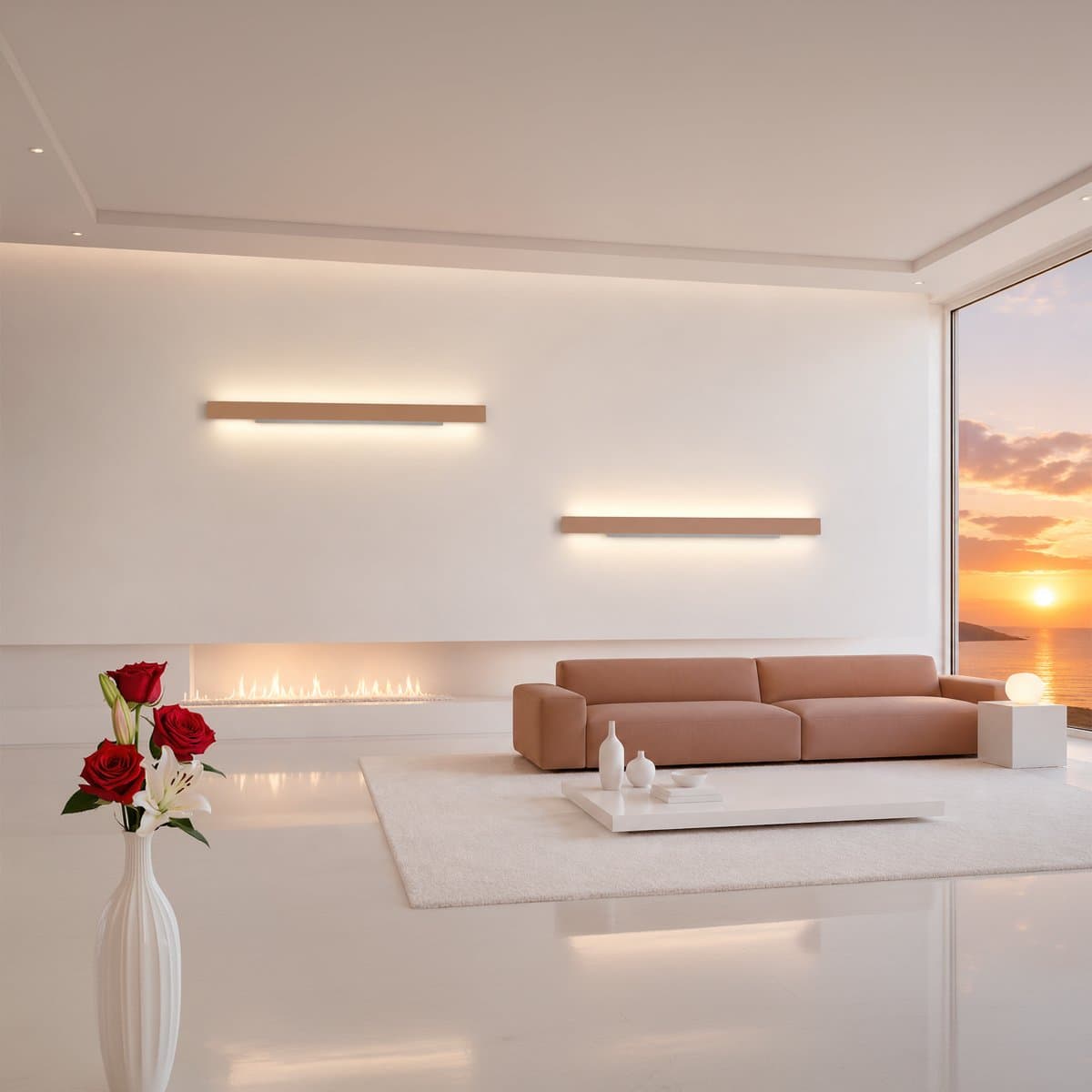 Applique moderno Promoluce DISPLAY A105 PF LED CCT 5950LM metallo pesca - 4
