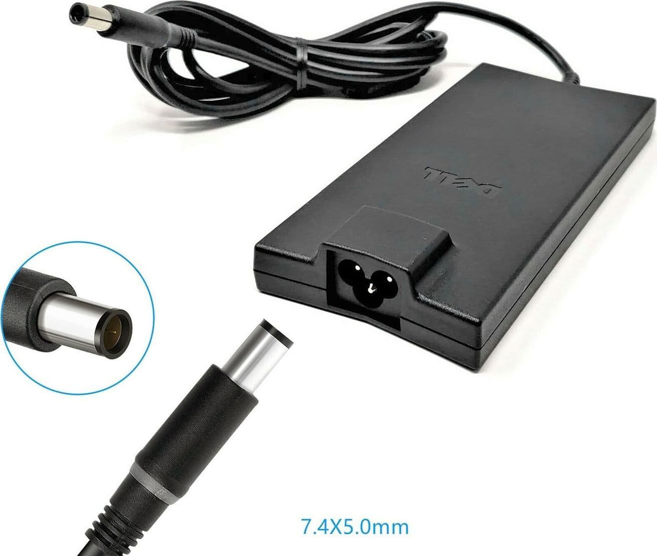 Alimentatore Originale DELL 90W 19.5V 4.62A Spinotto 7.4 x 5.0mm con Cavo di Alimentazione - Ricondizionato - 2