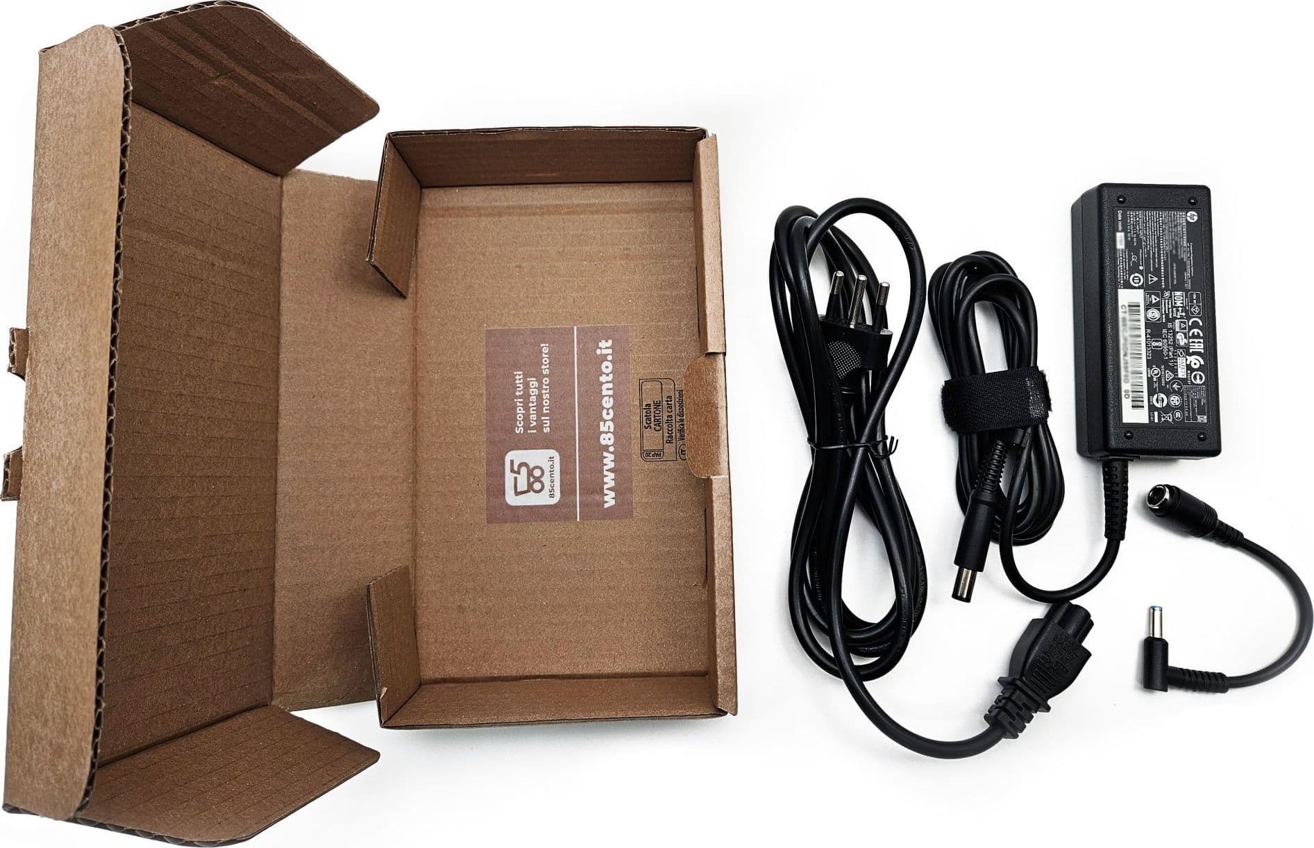 Alimentatore Originale HP per Notebook Laptop Tiny 65W 19,5 V 3,33A con cavo di alimentazione Italiano + Adattatore da 7,4x5mm a 4,5x3mm - EX DEMO - 2