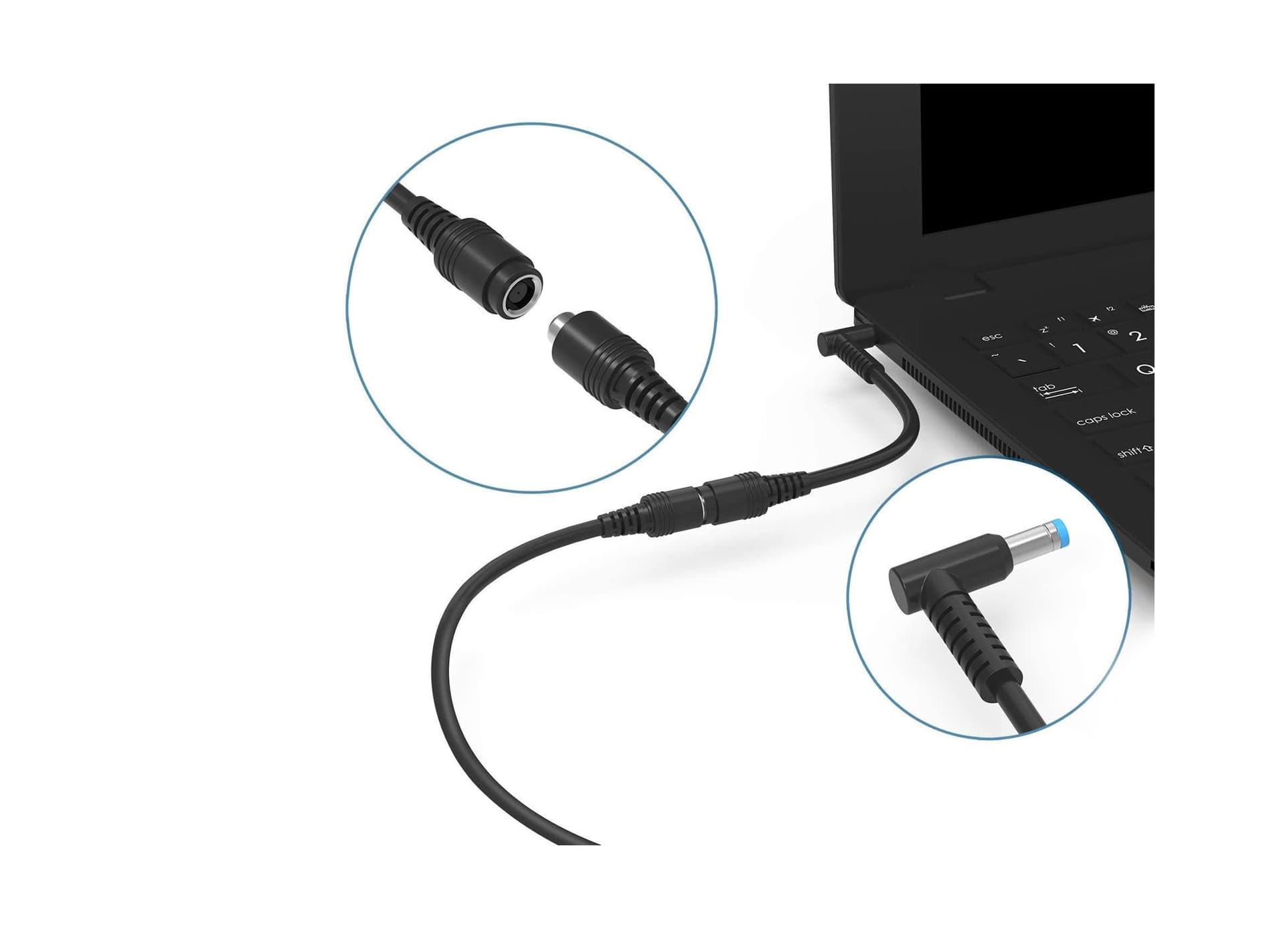 Alimentatore Originale HP per Notebook Laptop Tiny 65W 19,5 V 3,33A con cavo di alimentazione Italiano + Adattatore da 7,4x5mm a 4,5x3mm - EX DEMO - 3