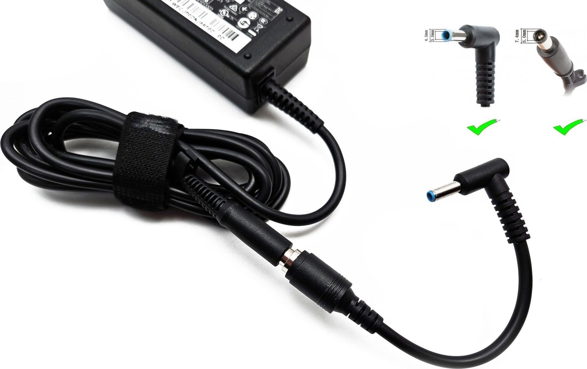 Alimentatore Originale HP per Notebook Laptop Tiny 65W 19,5 V 3,33A con cavo di alimentazione Italiano + Adattatore da 7,4x5mm a 4,5x3mm - EX DEMO - 5