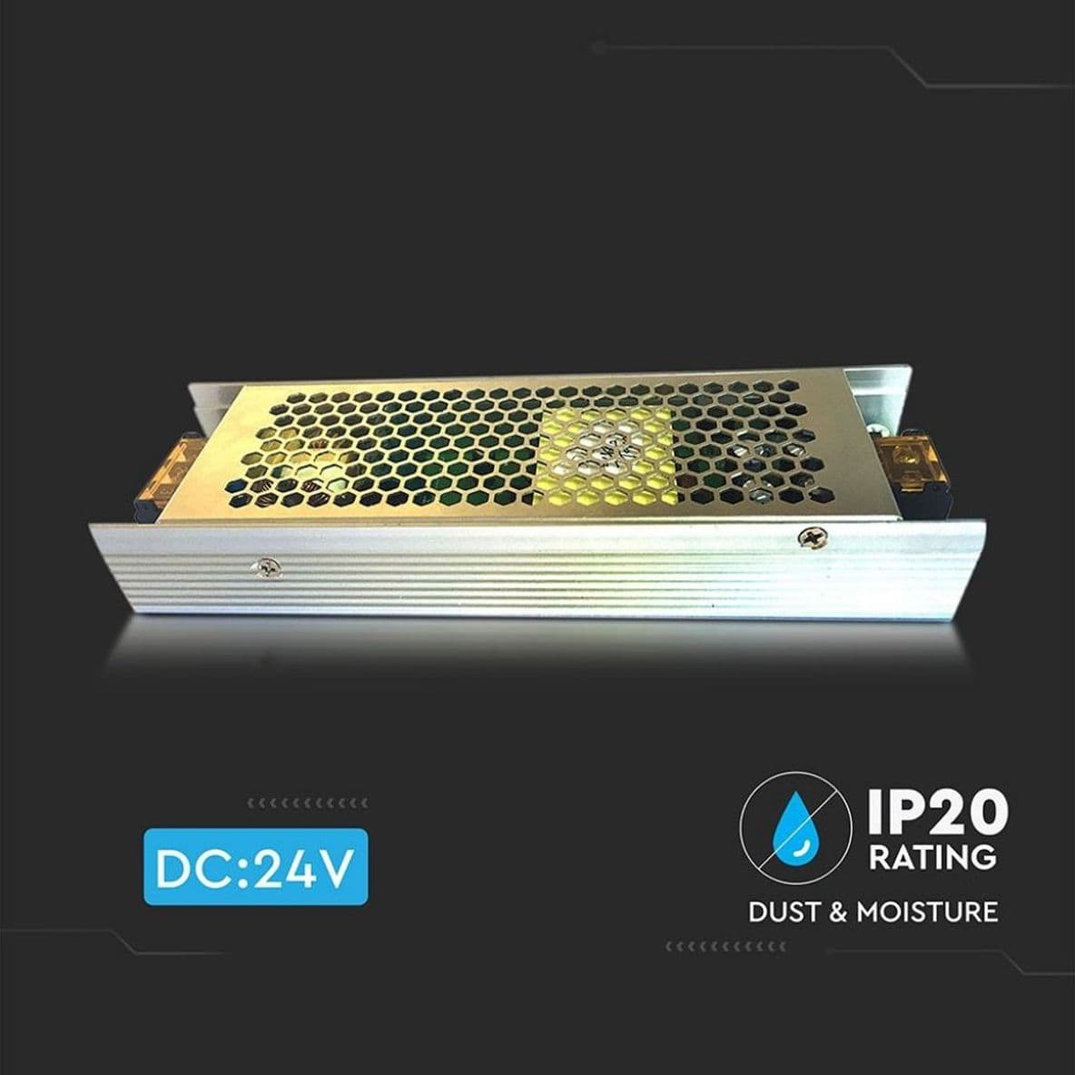 Alimentatore Switching 24V 150W 6.5A Scatola Metallo IP20 Stabilizzato per Strisce LED Videosorveglianza Automazione Elettronica - 3