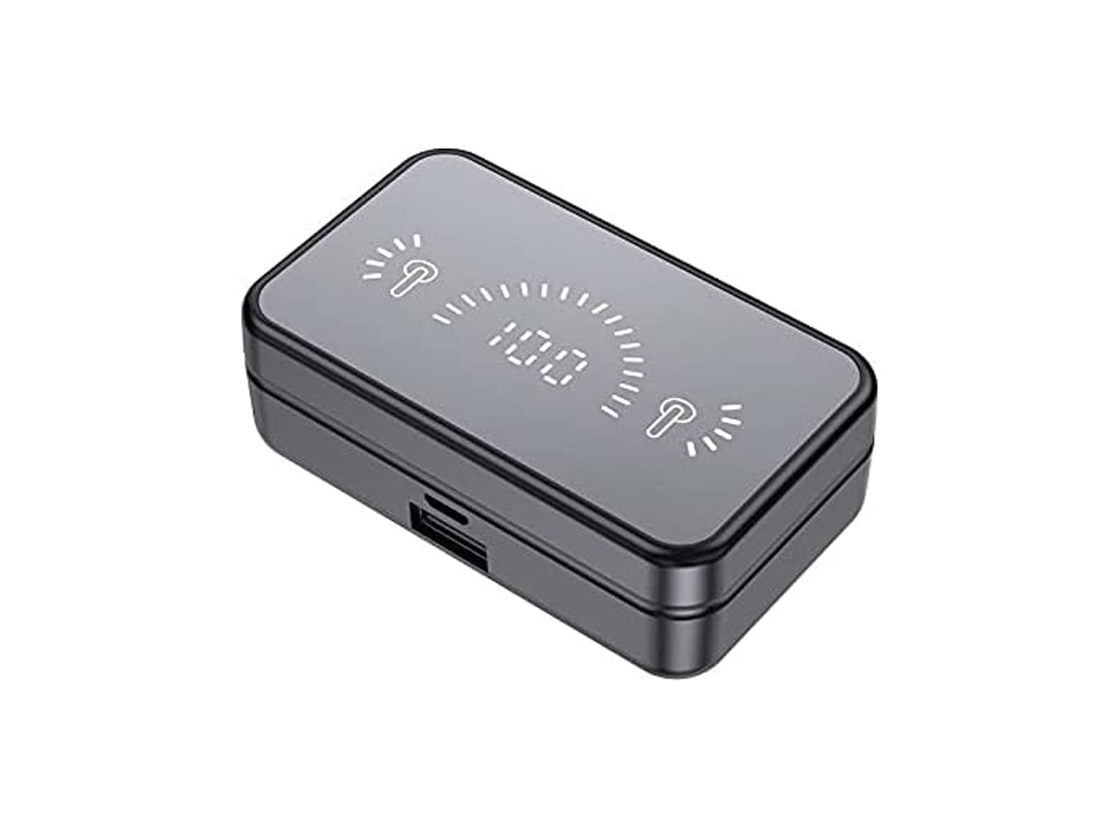 Auricolari Bluetooth con Controllo Touch Cuffie da Viaggio con Custodia Ricarica a Specchio Display Digitale - 2