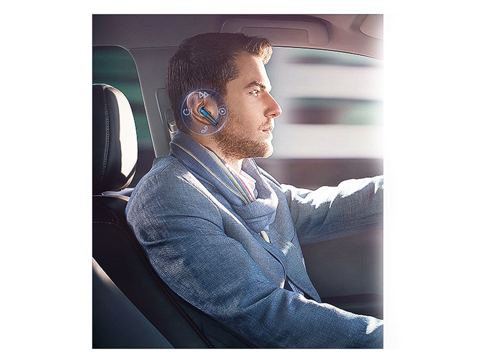 Auricolari Senza Fili con HD Microfono HiFi Stereo Display LED con Riduzione del Rumore Cuffie Bluetooth 5.3  Ricarica Rapida USB-C Impermeabile IP7 Adatto Android iOS - 3
