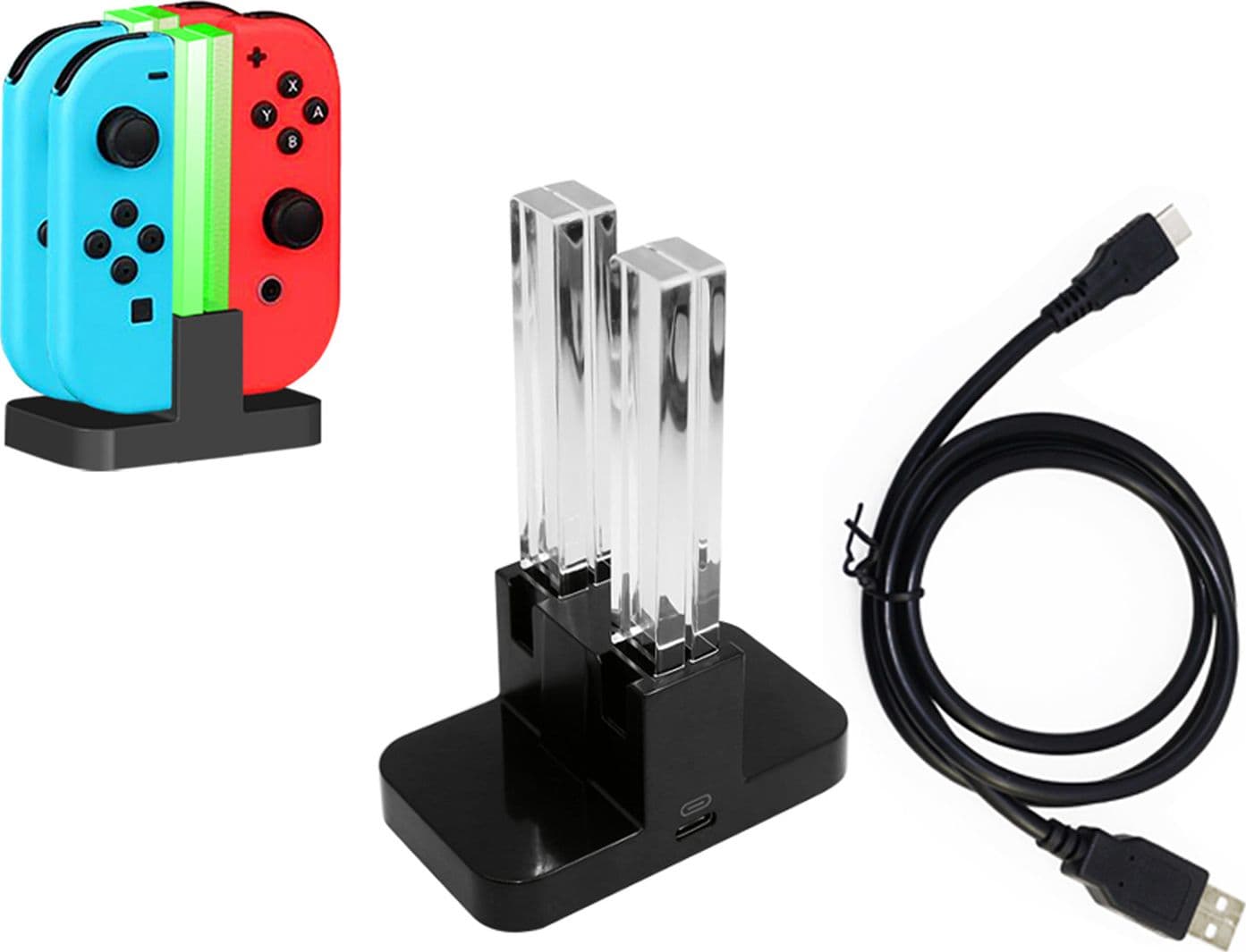 Bundle Lotto 4 Pezzi DOBE TNS-875 Stazione Ricarica Doppia Controller Nintendo Switch Pro per Sale Giochi, Ludoteche e Rivendita - 5