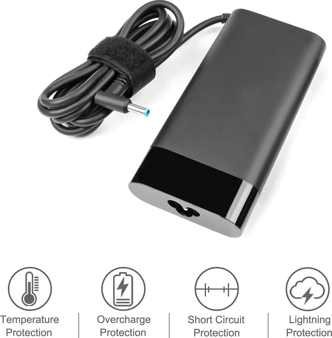 Caricabatterie Compatibile con Noteook o WorkStation HP 150W 19,5V 7,7A Spinotto Blu 4.5x3.0mm ZM-150W con Cavo di Alimentazione - 3