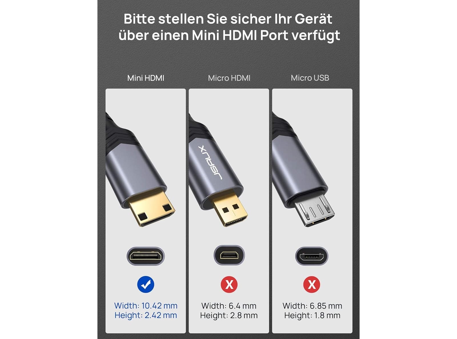 Cavo da Mini HDMI a HDMI 3M Intrecciato in Nylon Supporto 4K 1080P 2K 3D HDR ARC Bidirezionale Compatibile con Fotocamera Laptop TV Monitor - 2