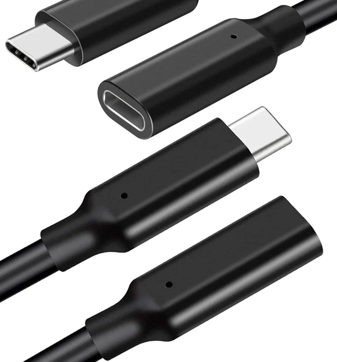 Cavo Prolunga USB-C 3M Estensione Tipo C Maschio Femmina per Ricarica Rapida Dati e Video 10Gbps 100W 4K - 2