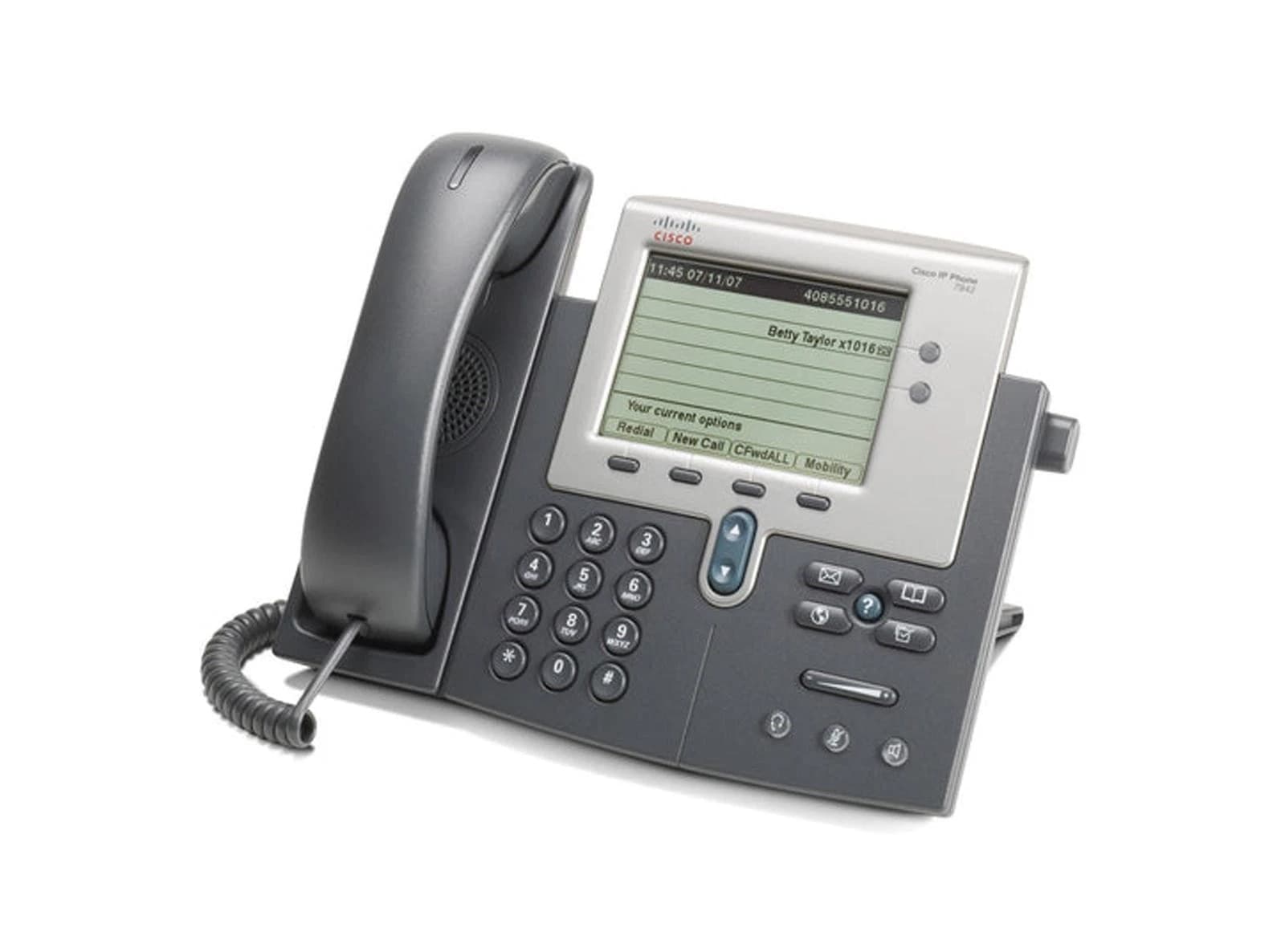 Cisco 7942 Telefono Voip IP per Aziende Ufficio Vivavoce Cornetta Display - Prodotto Usato privo di cavi e alimentatore - 2