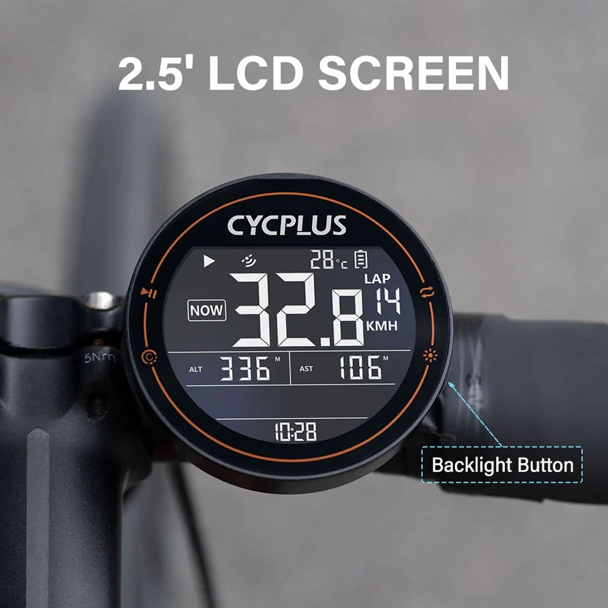 Computer da Bicicletta GPS Tachimetro Senza Fili Impermeabile IPX6 ANT+ Bluetooth 5.0 e Contachilometri con Cavo di Ricarica - 2