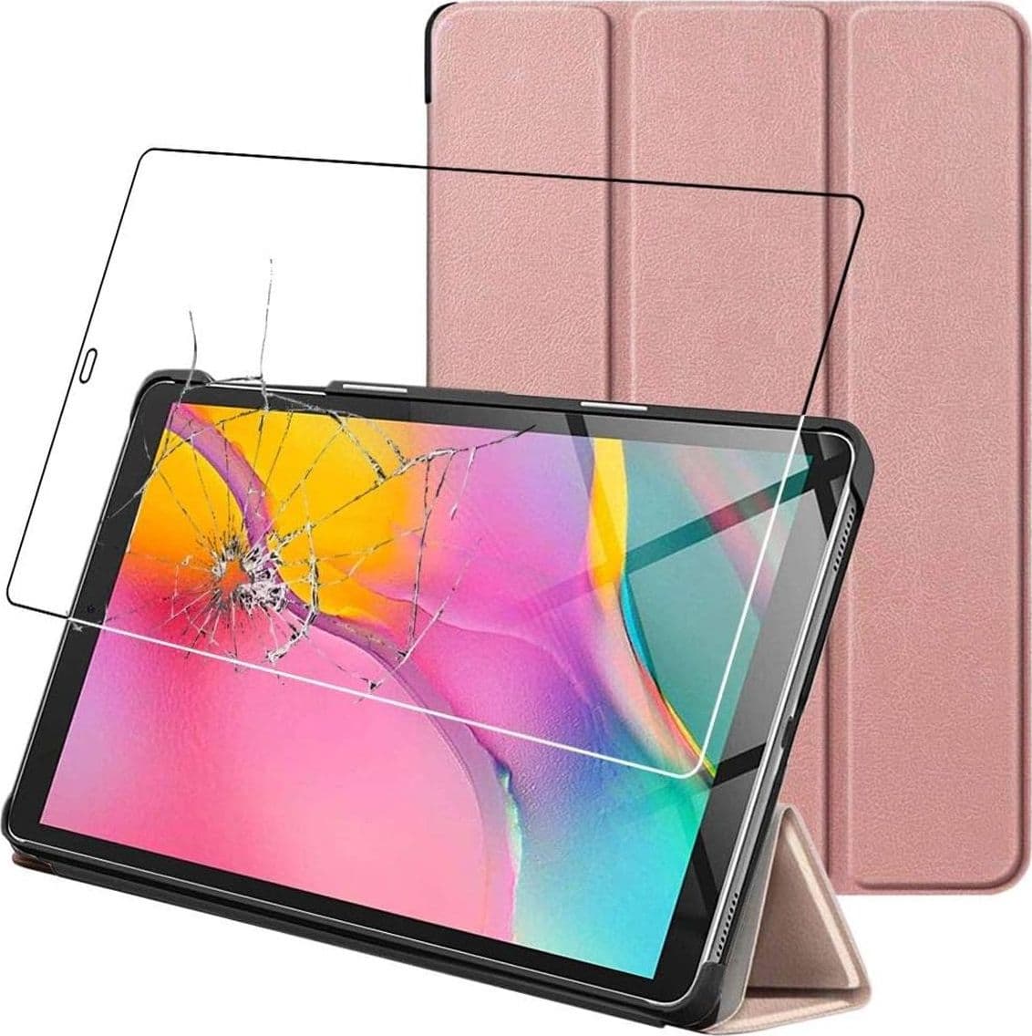 Cover per Samsung Galaxy Tab A 10.1 2019 Custodia Protezione Flip Magnetica e Vetro Temperato