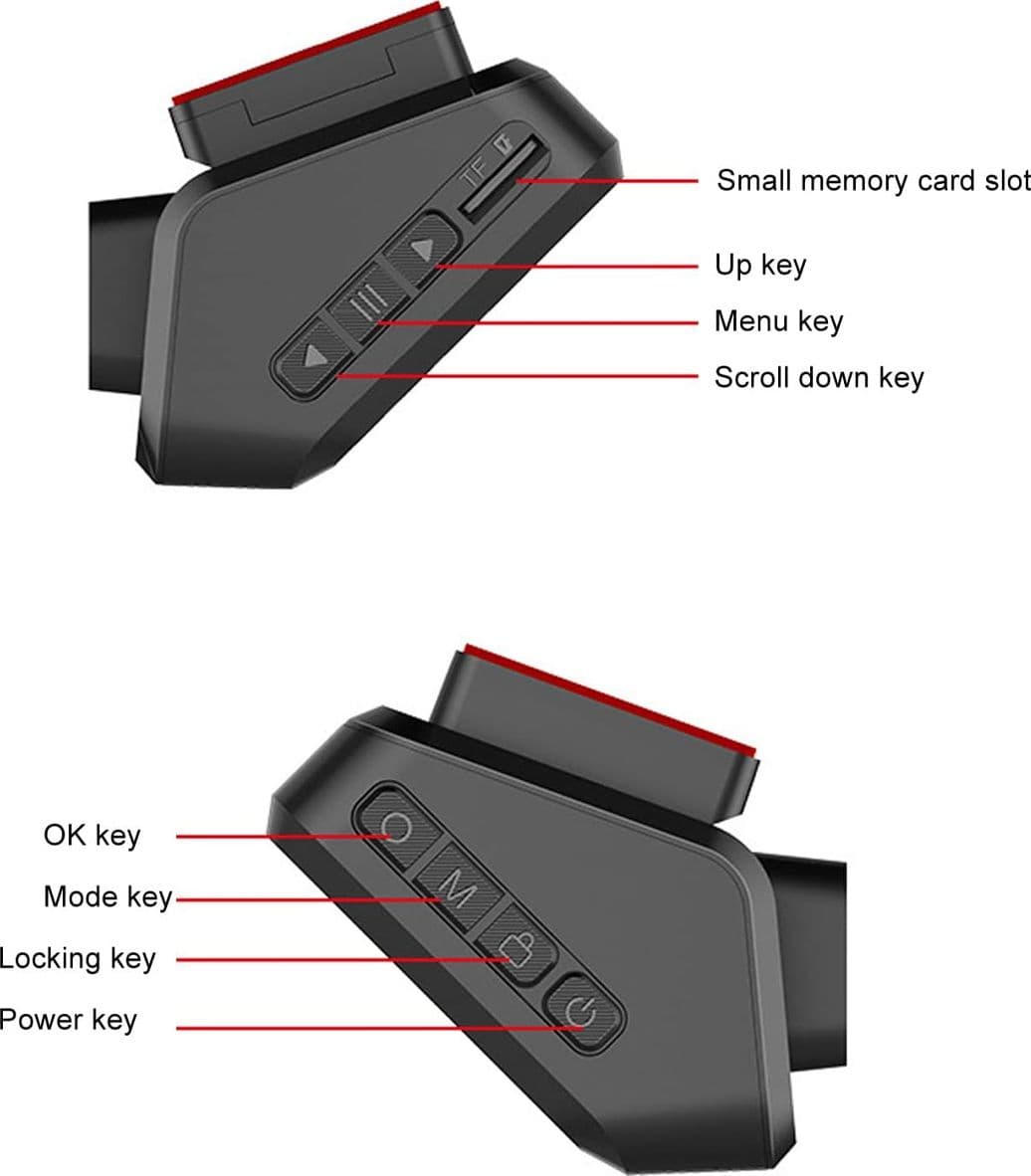 Dash Cam Anteriore E Posteriore Doppia Dash Cam Per Auto da 3 Pollici 1080p HD Registratore di Guida Intelligente Per Cruscotto con Sensore di Gravità con Rilevamento del Movimento - 3