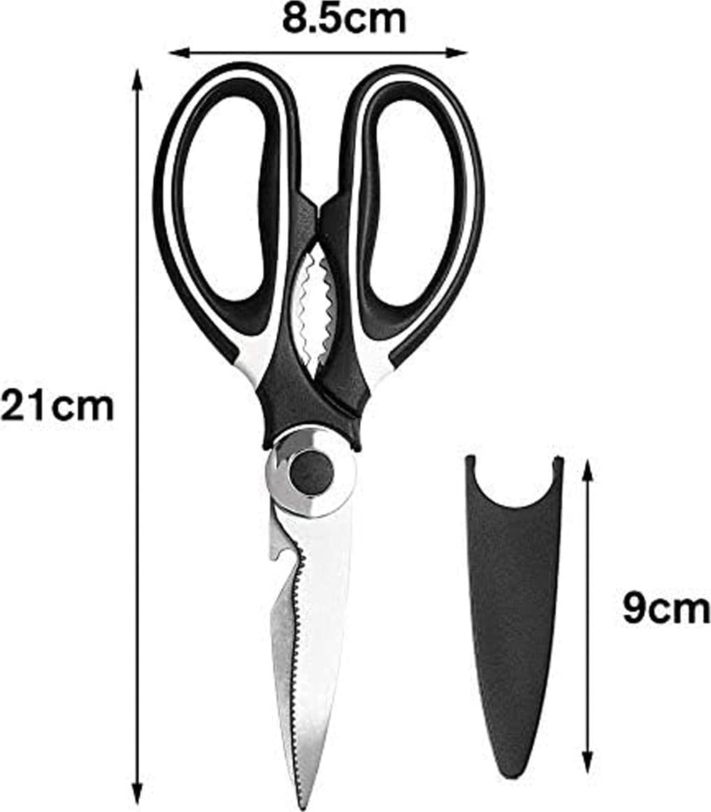 Forbici da Cucina Multiuso Resistenti e Affilate  per Pesce Carne Verdure e Apribottiglie - 3