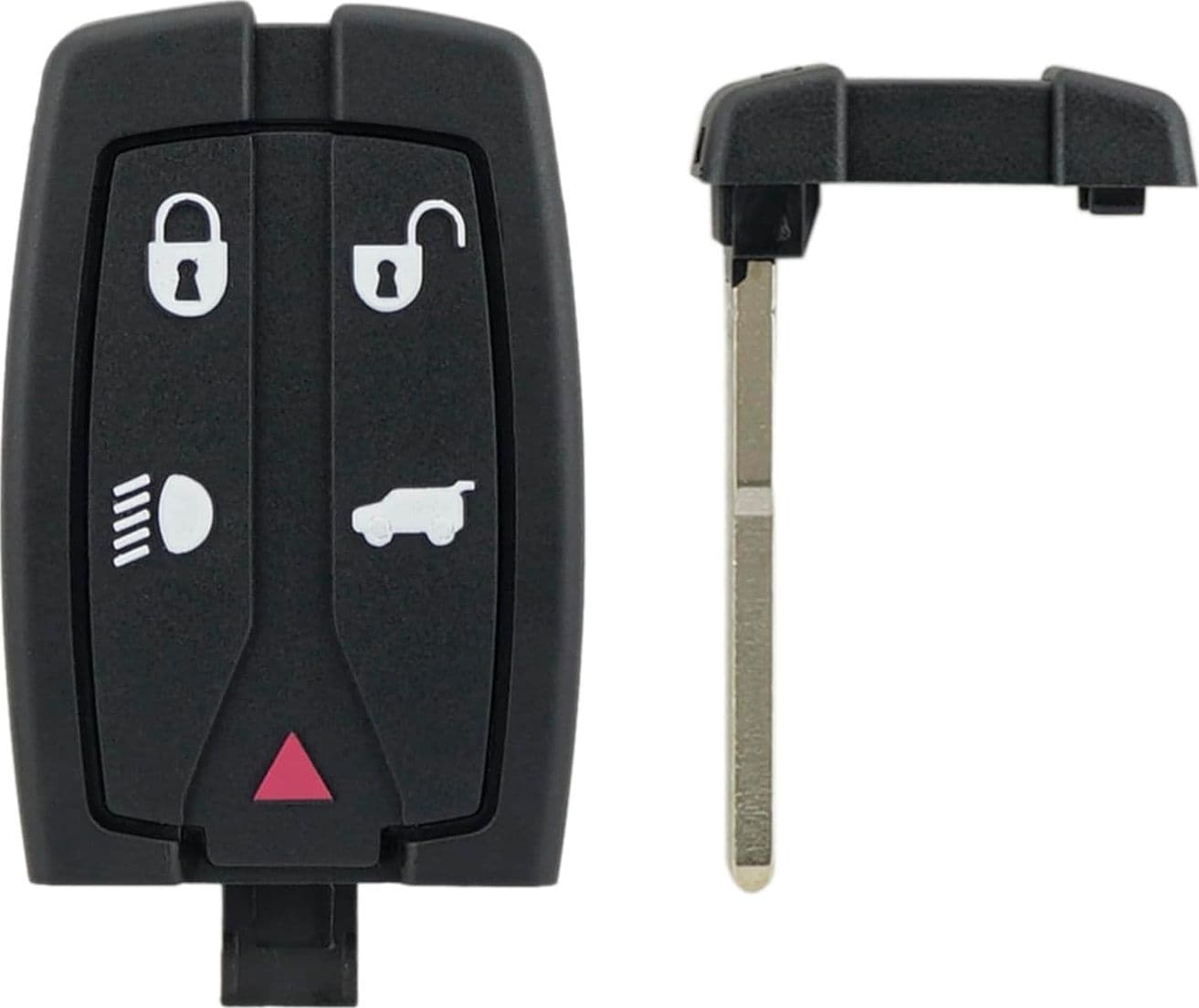 Guscio Telecomando Compatibile con Land Rover Freelander 2 - Chiave di Ricambio Smart Fob a 5 Pulsanti con Lama Vergine Non Tagliata - 4
