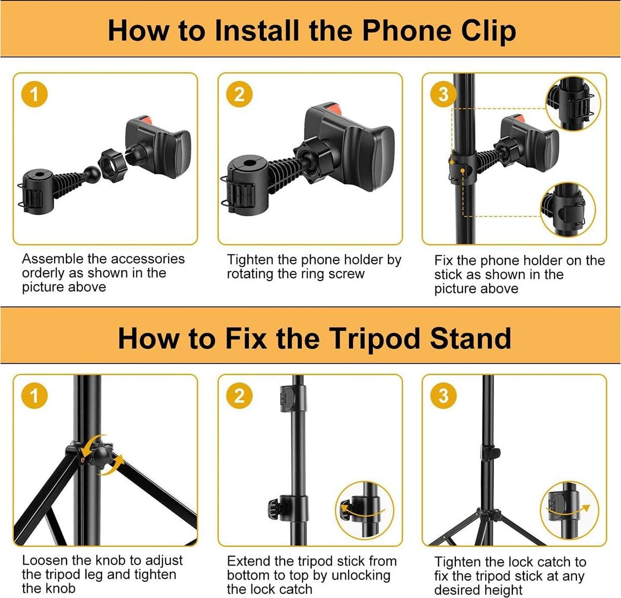 Luce per Selfie Staffa Triangolare Luce ad Anello LED da 3 Modalità di Illuminazione con 10 Luminosità per Trucco Fotografia Video - 4