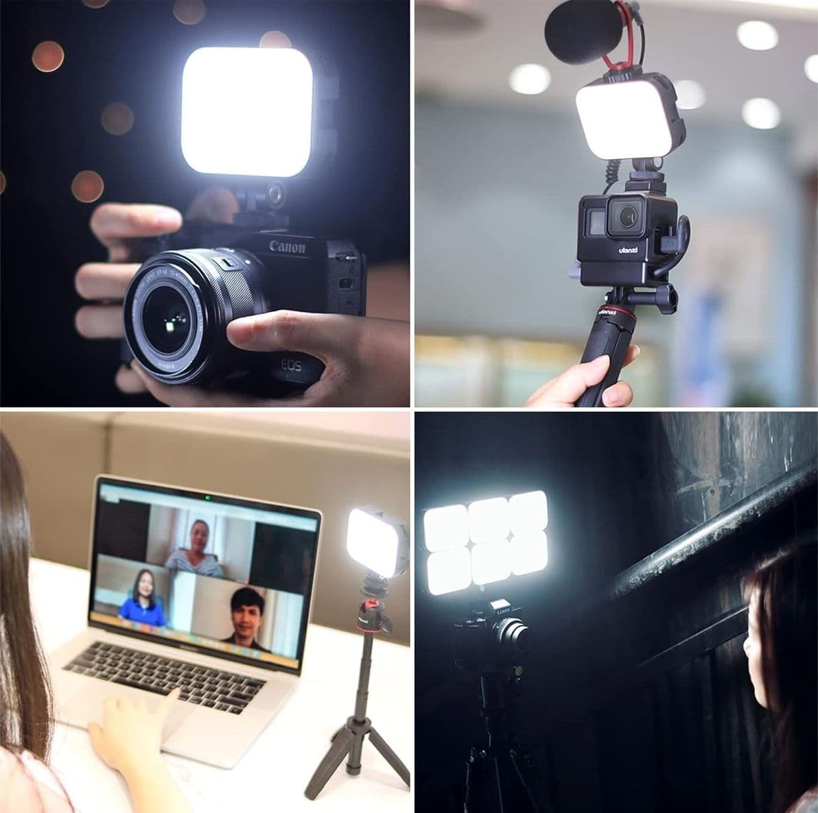 Luce Per Videocamera A LED Dimmerabile 2500 6500K Con Batteria Da 2000mAh Faretto Mini Ricaricabile Attacco Slitta Fredda CRI95 Per Vlogging TikTok Ritratto Fotografico VIJIM VL100C - 3