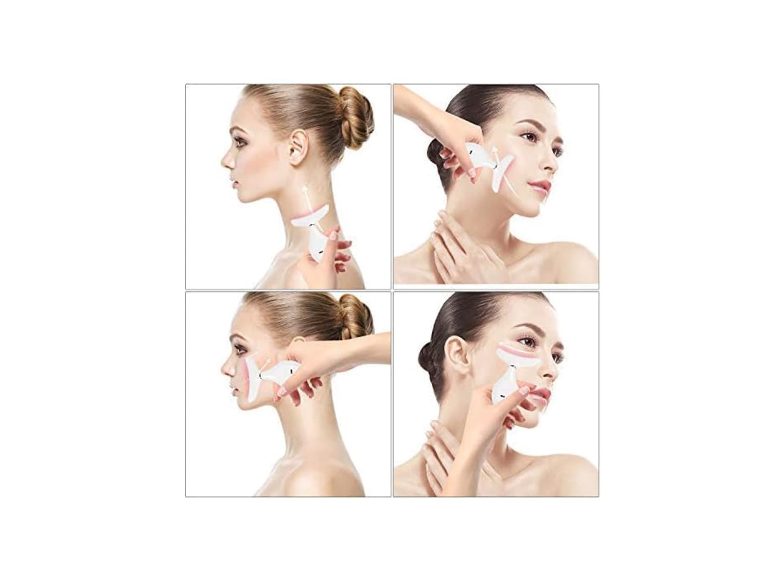 Massaggiatore Viso Sonico PELCAS a LED Dispositivo Rassodante e Tonificante Con Microcorrente Calore Magnetico a 45°C 3 Modalità Effetto Lifting Occhi Collo e Viso Anti Età e Antirughe Ricaricabile USB - 2