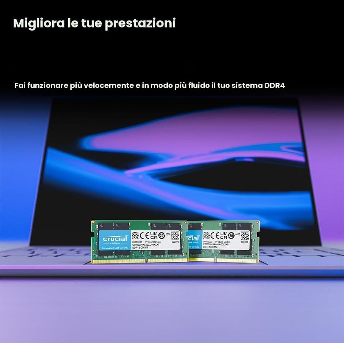 Memoria RAM Crucial SO-DIMM 8GB DDR4 3200MHz per Laptop CT8G4SFRA32A - 3